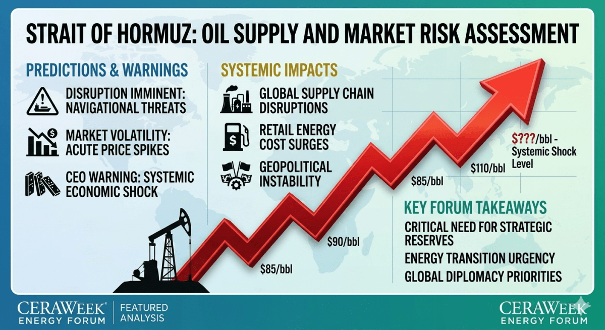 Global energy and inflation trend chart for March 2026 showing Brent Crude price spike.